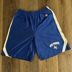 Mens Champion Air Force Falcons Blue & White Polyester Athletic Shorts Size XL